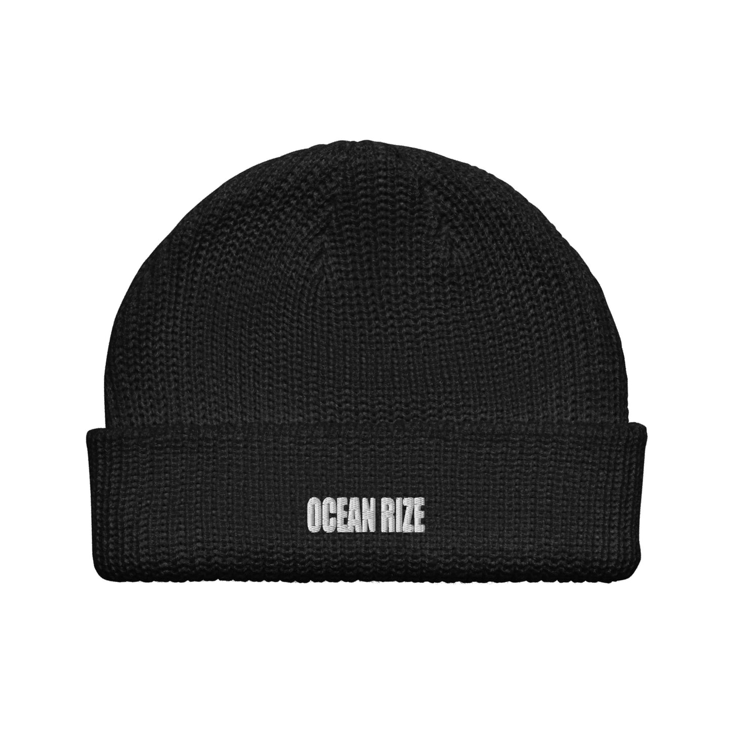 【 WEB限定販売 】OCEAN RIZE フィッシャーマンビーニー　BLACK / LIGHT BLUE